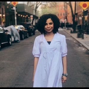 Chic, baby blue dress/shirt from Zara.